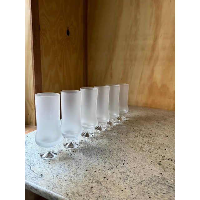 Vintage Frosted Highball Glasses, 1970, Set of 6 For Sale - Image 8 of 14