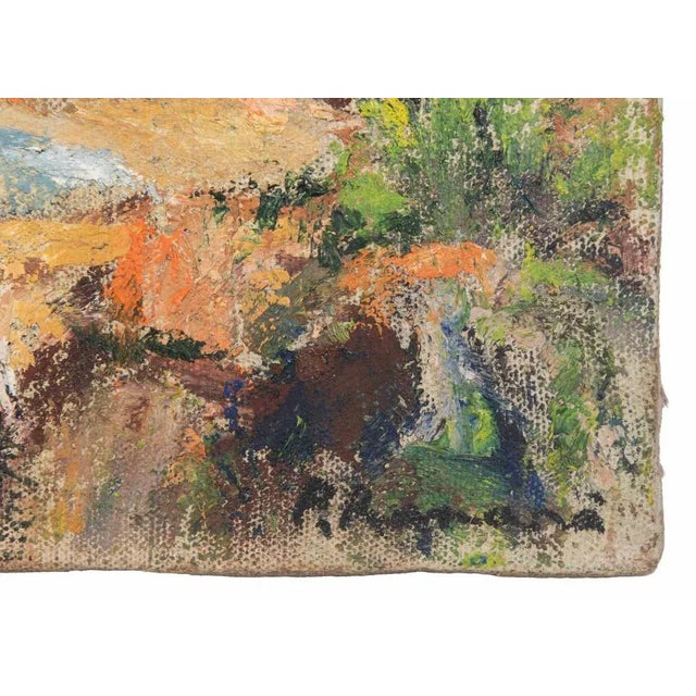 Contemporary Pino Romanò, View of Costa Viola, Oil Painting, 1990s For Sale - Image 3 of 5