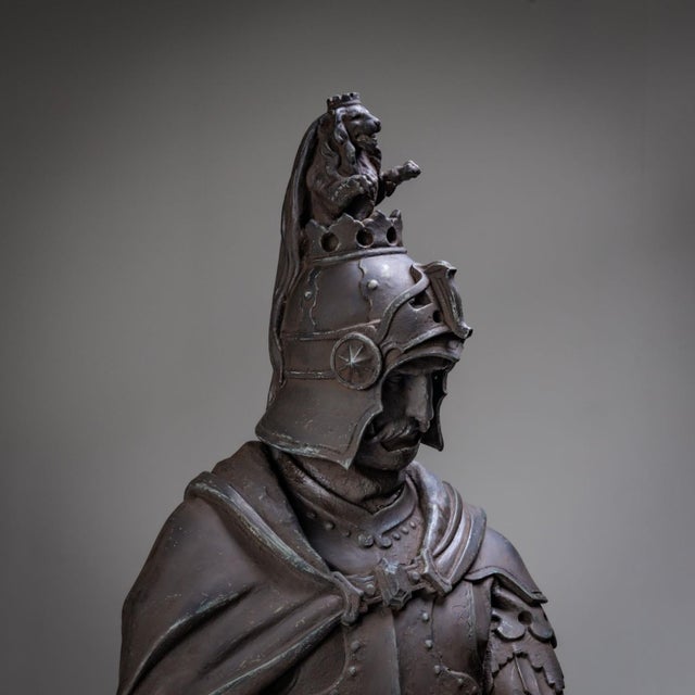 German Artist, Heroes of the Nibelungenlied, Cast Iron, Late 19th Century, Set of 2 For Sale - Image 12 of 15