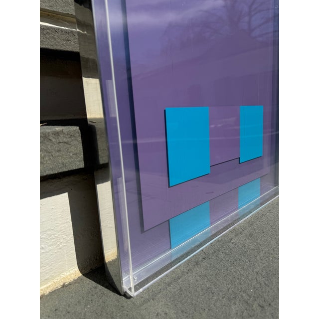 1960s 1960s Robyn Denny Color Box 1 Magenta Purple Limited Edition Mixed Media Screenprint 56/75 For Sale - Image 5 of 7