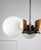 Vintage Italian Copper and Opaline Glass Chandelier For Sale - Image 9 of 18