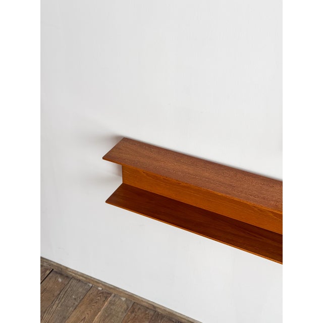 Floating U-Shaped Wall Shelf in Teak by Walter Wirz for Wilhelm Renz, 1960s For Sale - Image 6 of 15