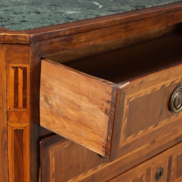 Neoclassical Walnut Chest of Drawers For Sale - Image 3 of 11