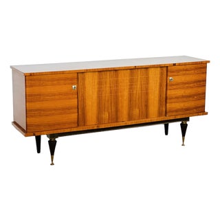 Vintage Modernist Walnut Sideboard by André Arbus, 1950s For Sale