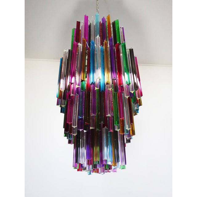 Italian Murano Arlecchino Glass Chandeliers, 1990s, Set of 2 For Sale - Image 14 of 14