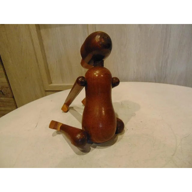 Brown Vintage Teak Monkey by Kay Bojesen, 1960s For Sale - Image 8 of 9