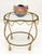 Italian Gold Gilt Steel Rope Style Kidney Shape Glass top Side Lamp Table Mint For Sale - Image 15 of 17