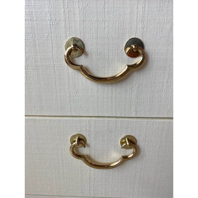 Vintage Pair Harrison Van Horn Grasscloth Raffia Pagoda Night Stands Chests For Sale - Image 10 of 13