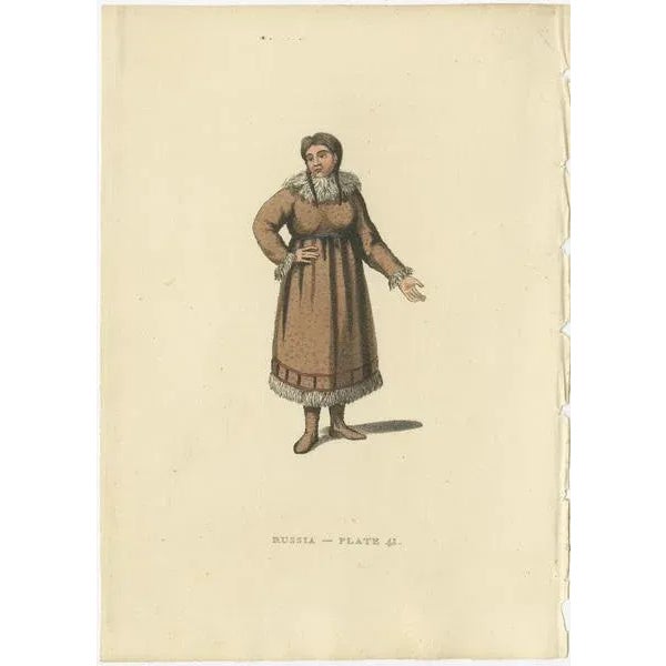 W. Alexander, Traditional Attires of Kamchatka, 1814, Prints, Set of 4 For Sale - Image 4 of 6
