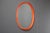 Vintage Italian Oval Mirror in Orange Plastic Frame, 1970s For Sale - Image 3 of 10