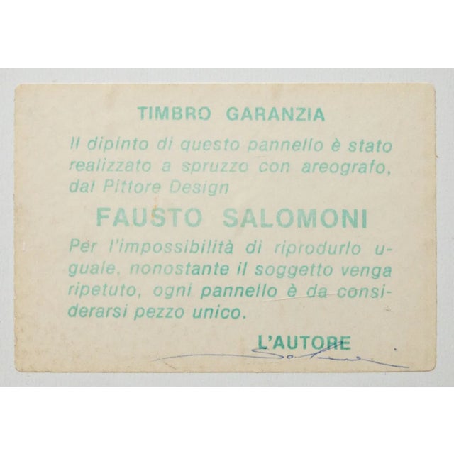 Fausto Salomoni, Composition, Painting on Wood Panel, 1989 For Sale - Image 3 of 8