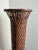Early 20th Century Antique Cylindrical Tall Japanese Woven Rattan Vase For Sale - Image 5 of 10