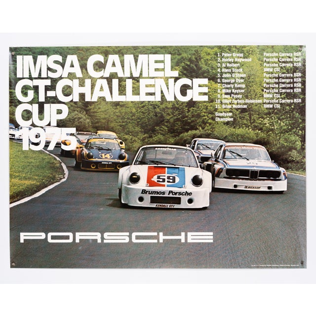 Modern Porsche Imsa Camel GT Challenge Cup Poster by Erich Strenger, 1975 For Sale - Image 3 of 9