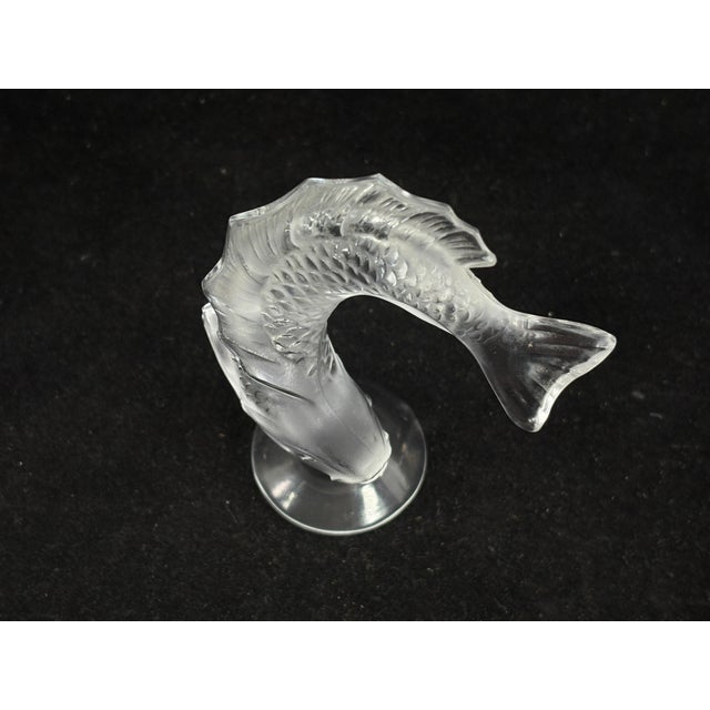 Late 20th Century Vintage Lalique Crystal Koi Fish Figurine – Signed For Sale - Image 5 of 8
