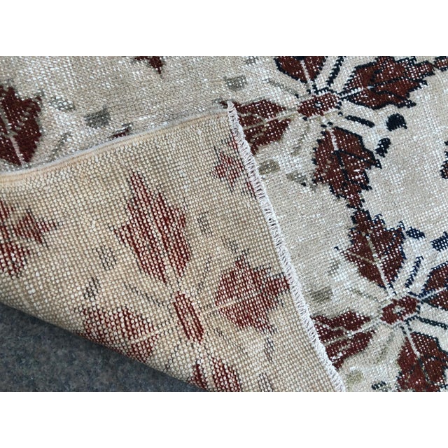 1960s Turkish Tribal Wool Rug - 4′6″ × 6′7″ For Sale - Image 4 of 11