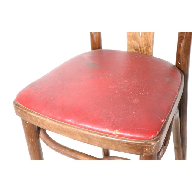 Mid 20th Century Pr. Bentwood Counter Stools by Thonet For Sale - Image 11 of 13