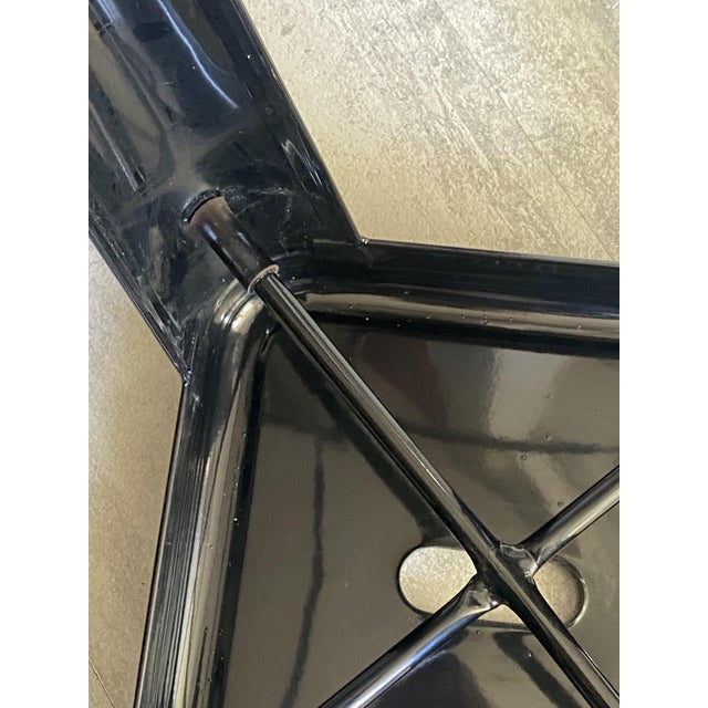 Vintage Industrial H75 Stackable Bar Stool in Black by Xavier Pauchard for Tolix, 1950s For Sale - Image 11 of 18