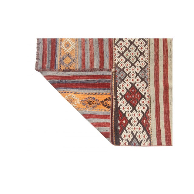 1960s Embroidered Vintage Kilim Rug - 5`3" X 11`7" For Sale - Image 5 of 6