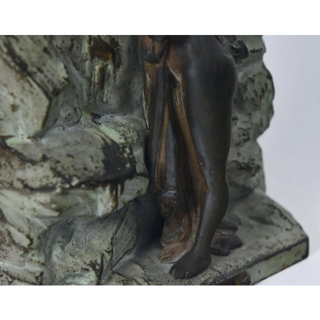 Metal Early 20th Century "La Source" Lucien Charles Edouard Alliot Bronze Sculpture For Sale - Image 7 of 13