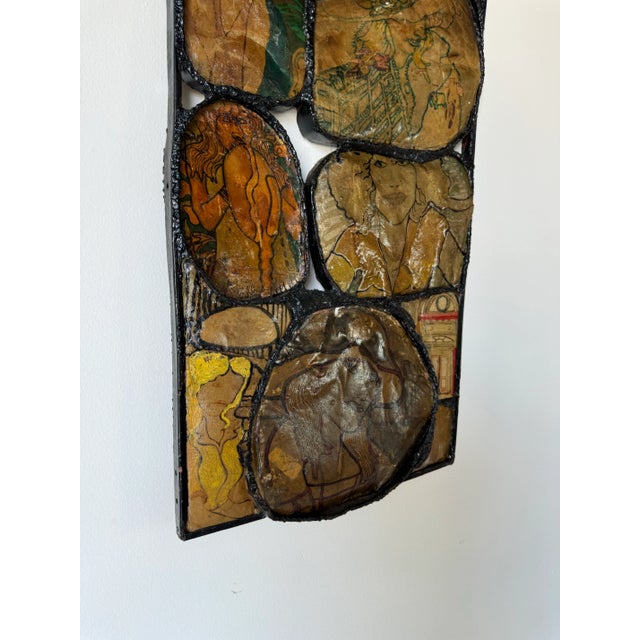 1970s Vintage Mixed Media Brutalist Wall Art Sculpture Artwork For Sale - Image 11 of 12