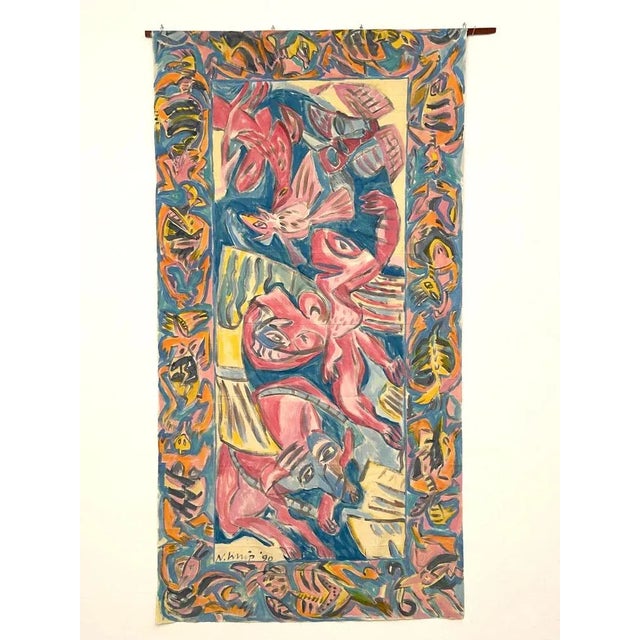 Noor Knip, Abstract Composition, 1990, Acrylic on Canvas For Sale - Image 6 of 6
