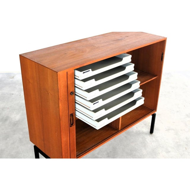 Wood Vintage Danish Filing Cabinet, 1960s For Sale - Image 7 of 9