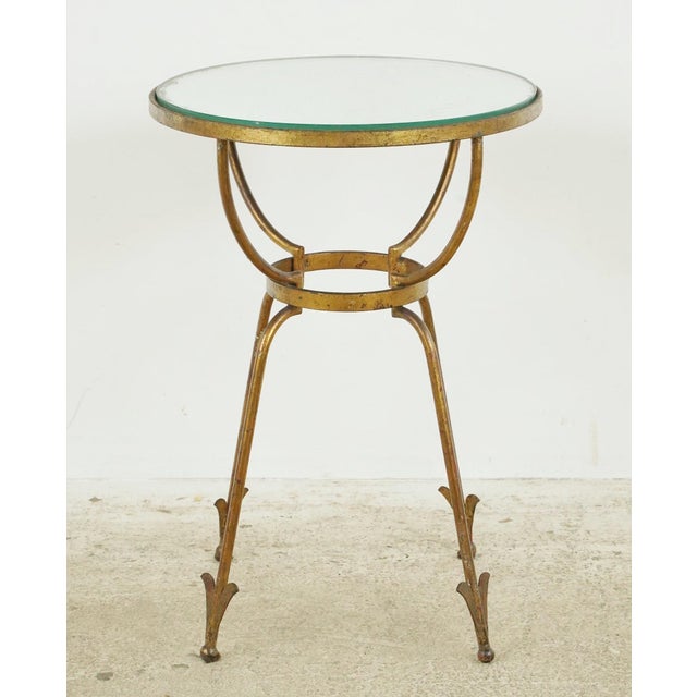 Vintage European Round Mirrored Top Gueridon Side Table For Sale - Image 10 of 10