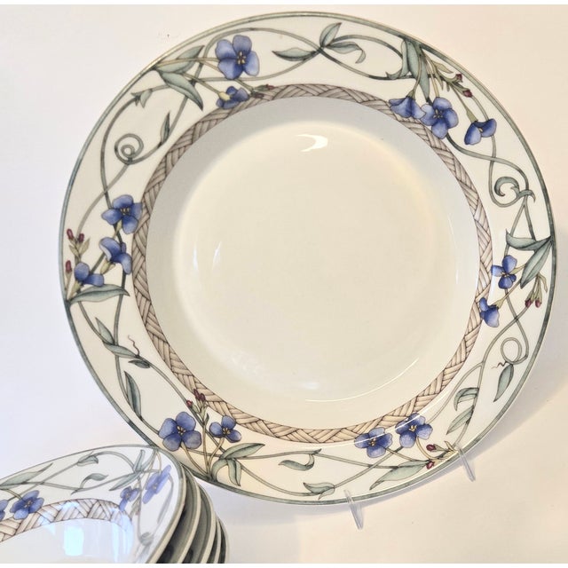 Ceramic 1980s Floral Dansk Bowls- Set of Six For Sale - Image 7 of 12
