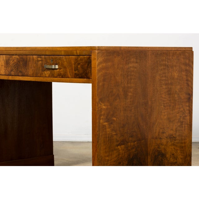 French Art Deco Walnut Writing Desk, Paris, Circa 1930 For Sale - Image 13 of 17