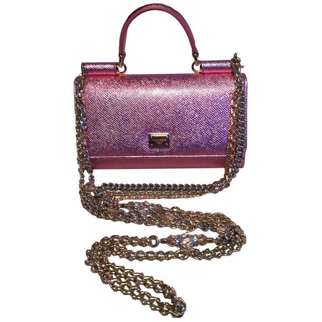 Dolce and Gabbana Pink Sicily Von Wallet Cell Phone Clutch Purse For Sale - Image 10 of 10
