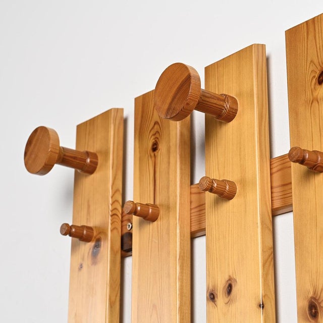 Pine Wall Coat Rack from La Plagne Ski Resort, 1970s For Sale - Image 6 of 11