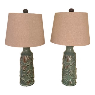 Vintage Pair Nautical Ceramic Lamp -2 For Sale