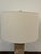 Revelation Icon Lamps Carved Travertine - Pair. For Sale - Image 4 of 9