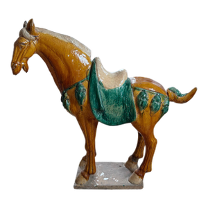 Chinese Tang Dynasty-Style Pottery Horse