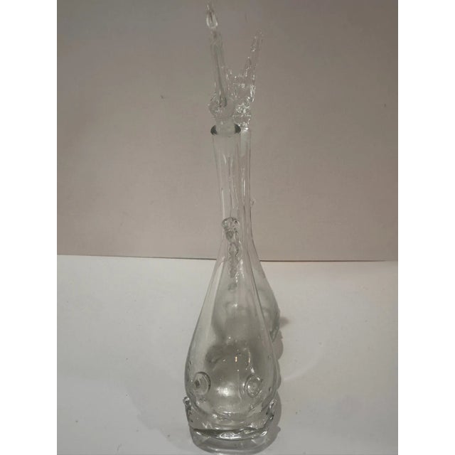 Contemporary Vintage 1950s Murano Glass Fish Cruet Set – Handblown Italian Art Glass For Sale - Image 3 of 7