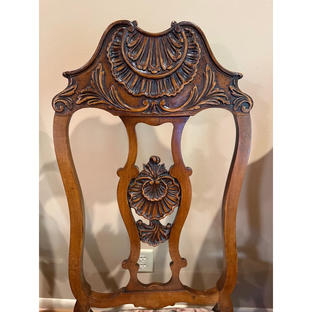 Vintage Solid Philippine Narra Wood Dining Room Table and 6 Chairs For Sale - Image 9 of 14