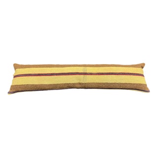 Turkish Hemp Pillow Cushion Natural Beige Brown Cushion Cover 12"x46" For Sale