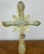 Vintage French Brass Religious Ornate Altar Cross For Sale - Image 12 of 13