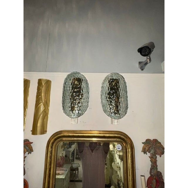 Murano Turtle Shell Shaped Sconces in Fontana Green - a Pair For Sale In Dallas - Image 6 of 7