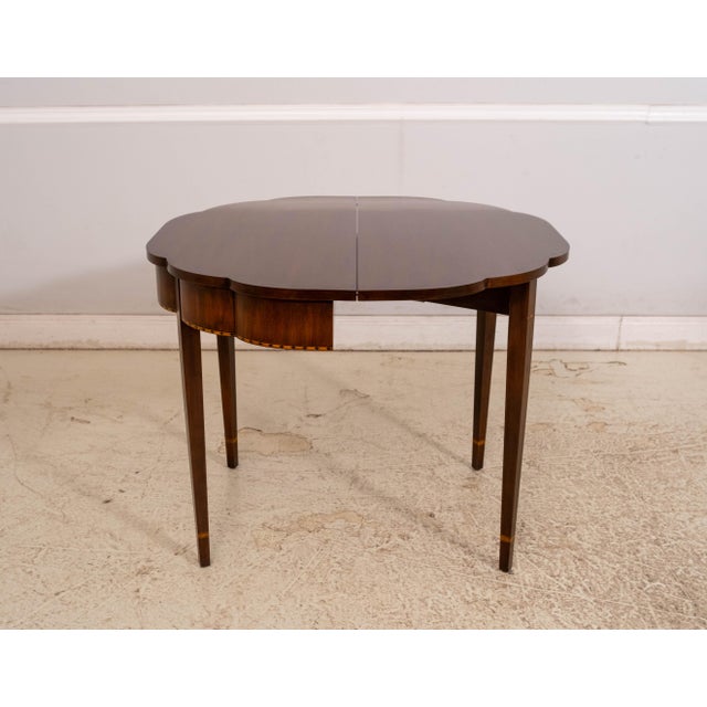 Henkel Harris Henkel Harris Cherry Gate Leg Federal Style Flip Top Games Table For Sale - Image 4 of 11