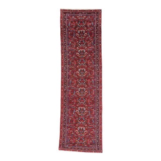 Antique Persian Heriz Rug Runner, 03'03 X 11'01 For Sale