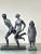 Austin Productions Vintage Brutalist Statue of Running Man & Woman Couple Holding Hands - by Austin Productions 1968 For Sale - Image 4 of 12
