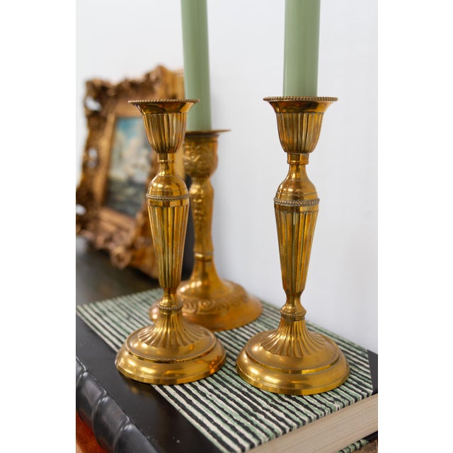 Vintage Danish Brass Candlesticks, 1950s, Set of 4 For Sale - Image 16 of 17