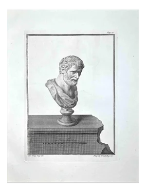 Filippo De Grado, Ancient Roman Bust, Etching, Late 18th-Century