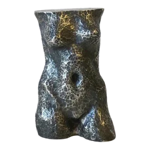 Sterling Silver Female Torso Sculpture by Richard McDermott Miller, 1988