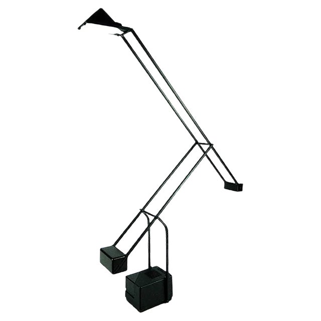 Vintage Spanish Black Counter Balanced Table Lamp from Fase, 1980s For Sale