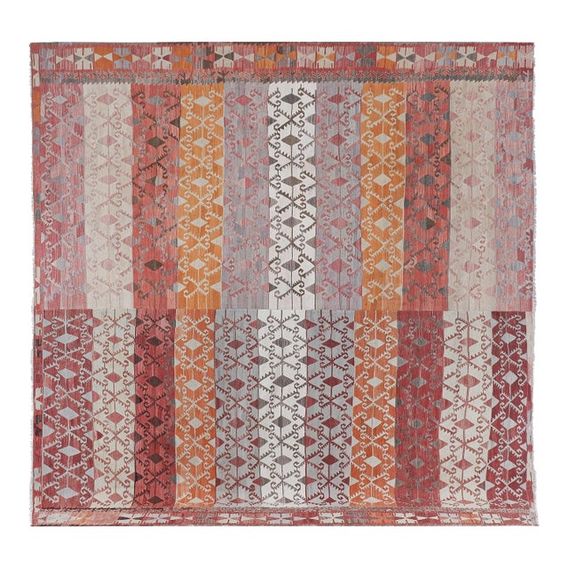 1960s Vintage Turkish Kilim Rug 10'5'' X 10'10'' For Sale