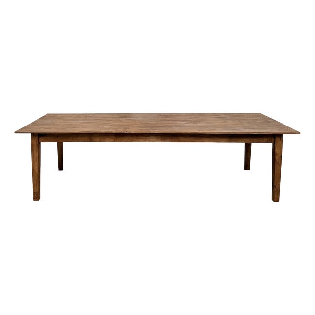 Large Farmhouse Table in Oak, 1950s For Sale