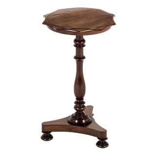 19th Century Wine Table with Scalloped Top For Sale