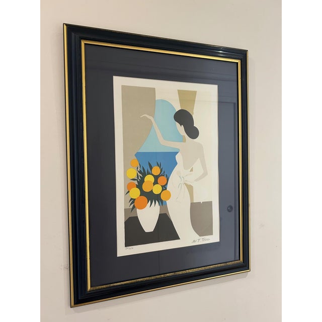 1980s Maria Theresa Torres, Female Figure with Flowers, 1980s, Lithograph For Sale - Image 5 of 13